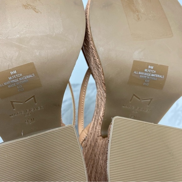 New! Marc Fisher Fetch Espadrille Faux Leather Wedge Sandal 9.5 - Picture 11 of 14